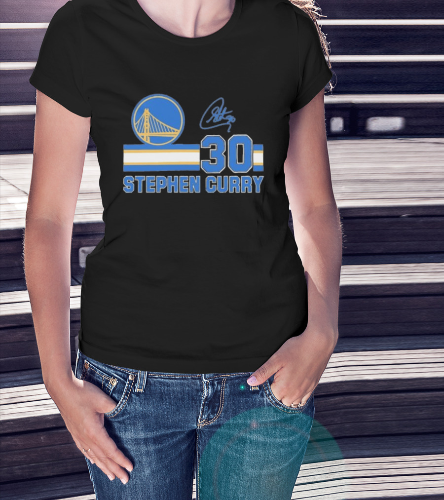 Stephen Curry Golden State Warriors 30 Signature T-Shirt