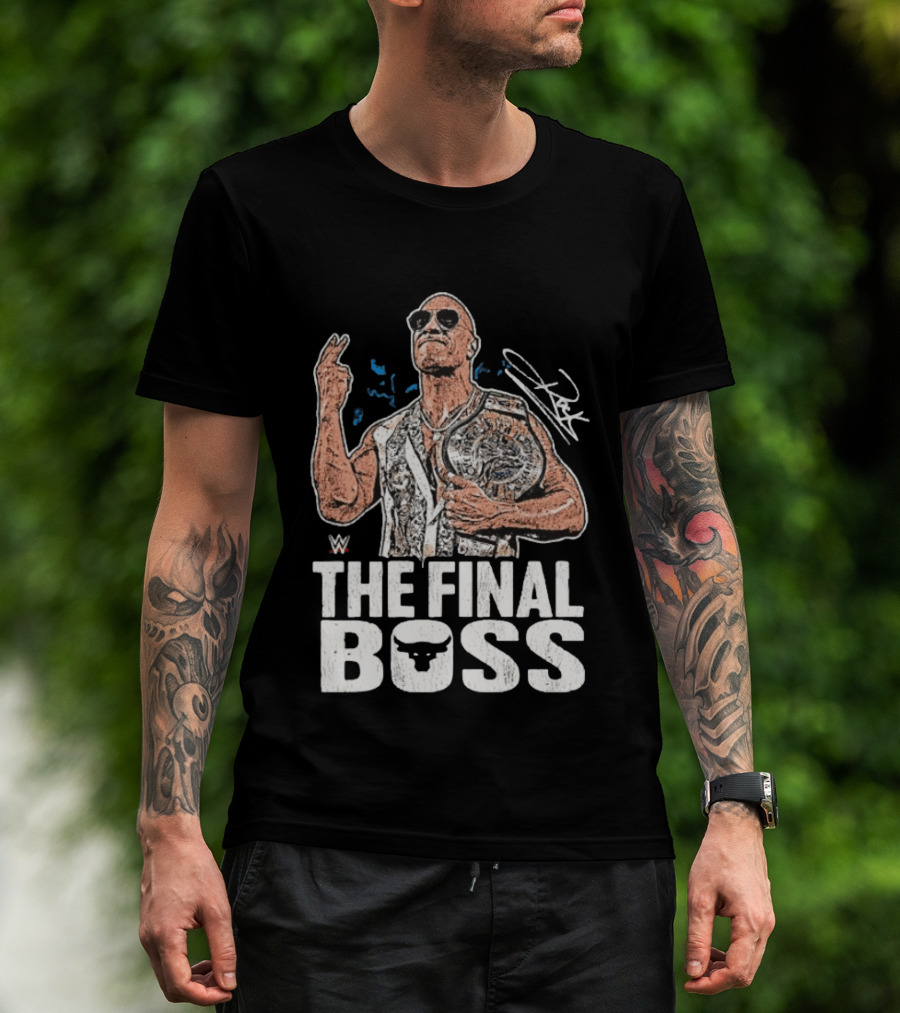 The Final Boss WWE Dwayne Johnson The Rock Signature Champion T-Shirt