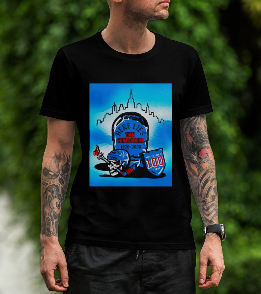 New York Rangers Here Lies The Centennial 1926 2026 Worst Season In 100 Years T-Shirt