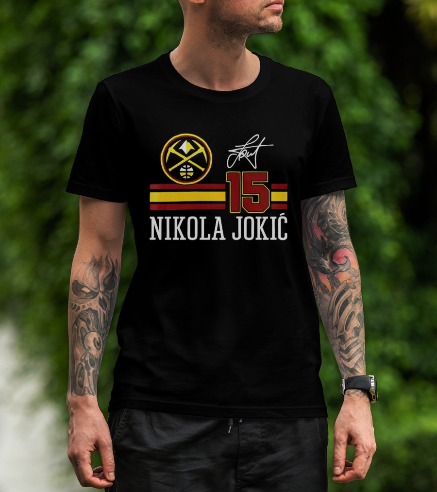 Nikola Jokić 15 Denver Nuggets NBA Signature T-Shirt