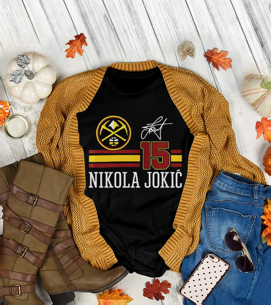 Nikola Jokić 15 Denver Nuggets NBA Signature T-Shirt