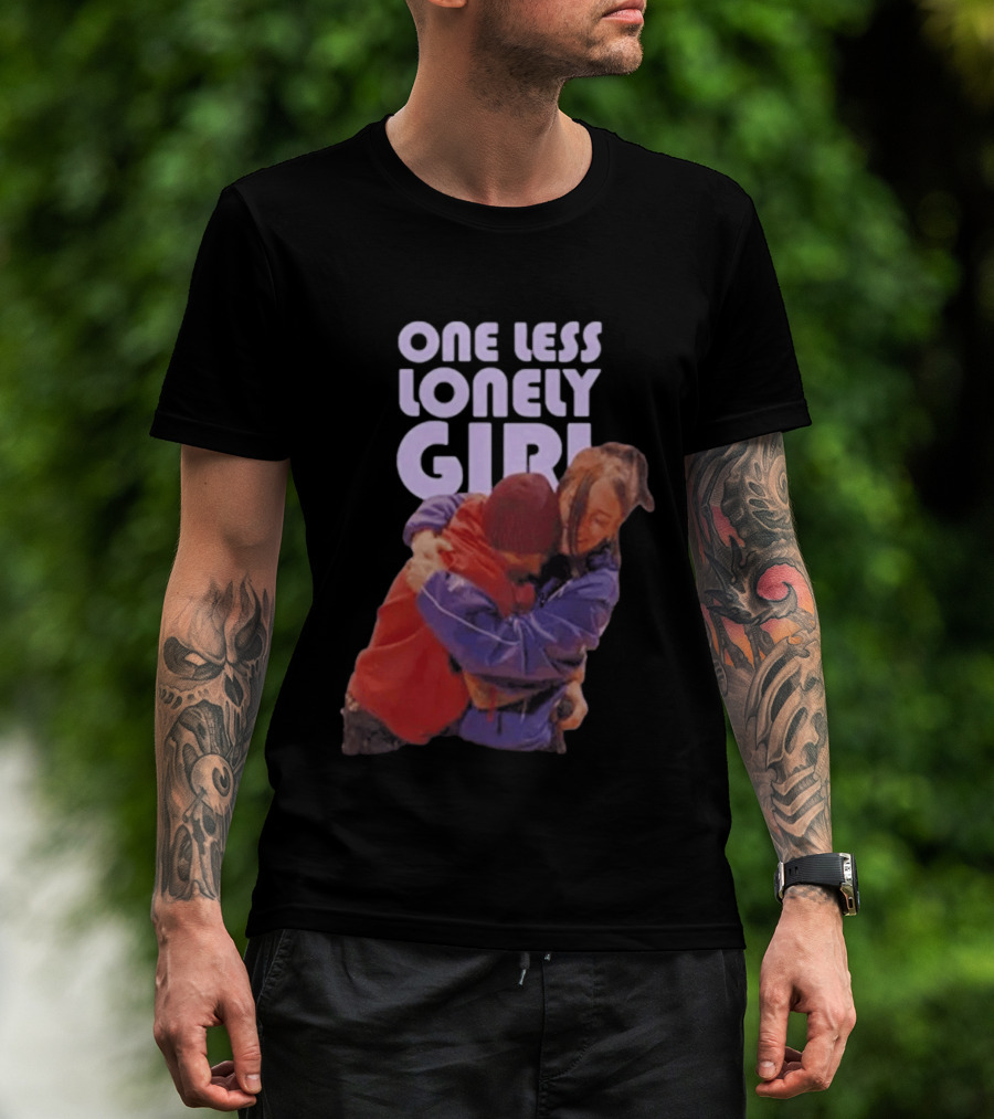 One Less Lonely Girl Billie Eilish Justin Bieber Hug T-Shirt