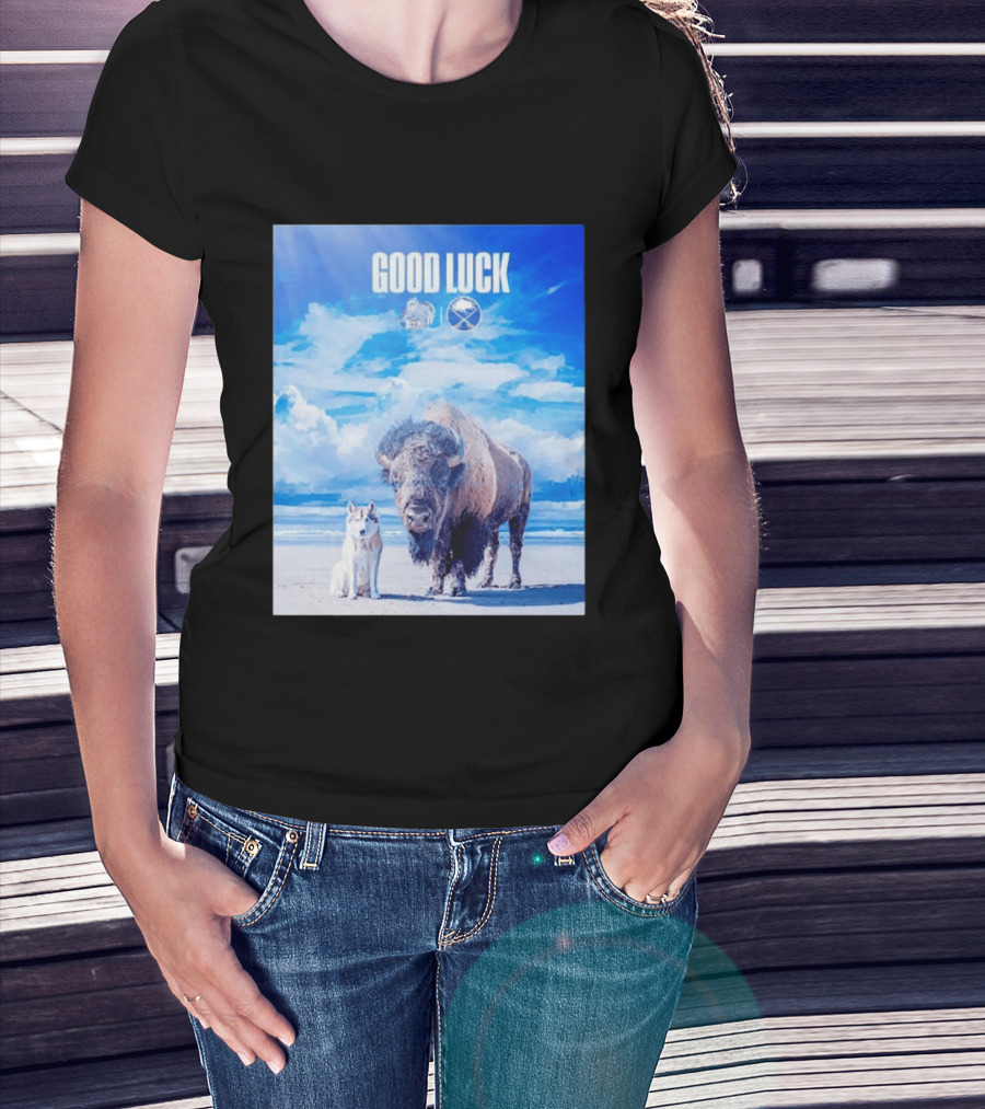 Good Luck Jacksonville Icemen Buffalo Sabres NHL Team Game 1 Buffalo Beach Sky T-Shirt