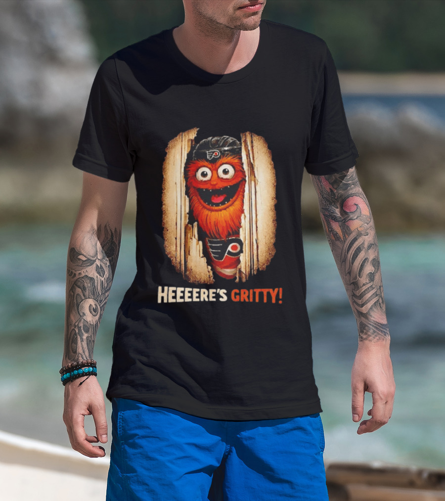Heeere's Gritty Philadelphia Flyers Hockey T-Shirt