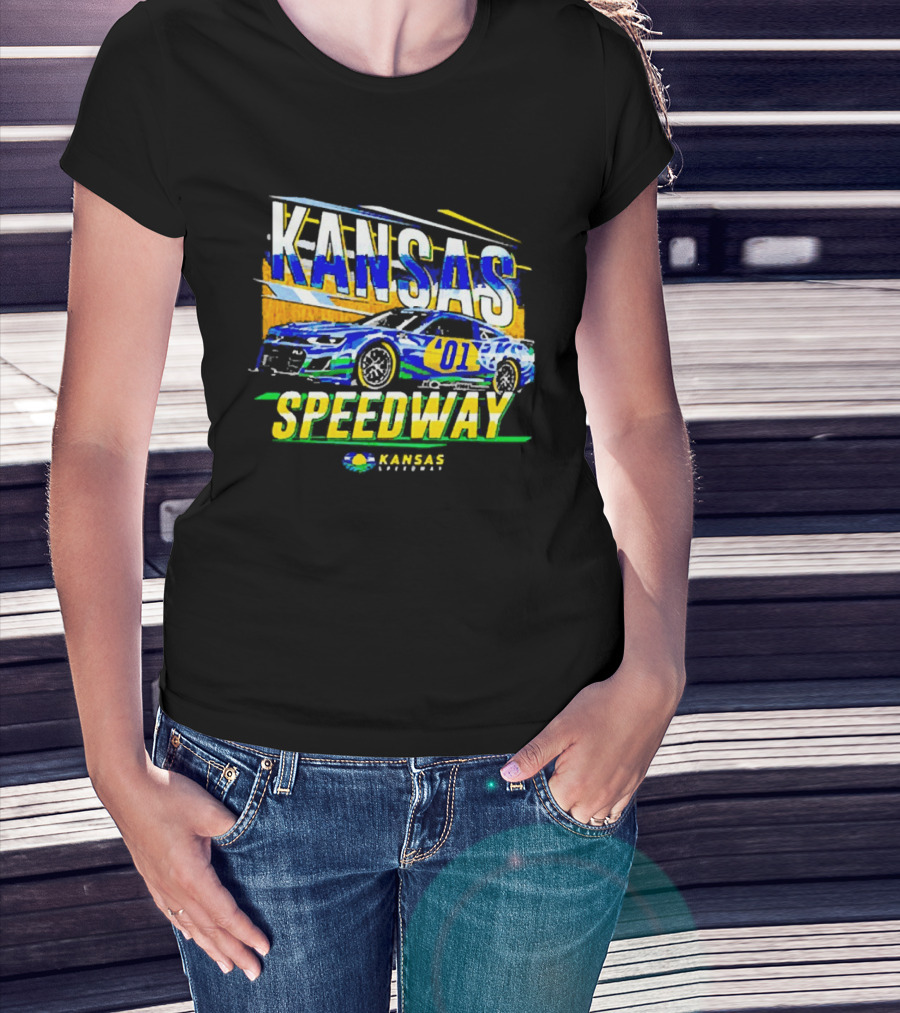 Kansas Speedway 01 Car Racing Wheatfield NASCAR T-Shirt