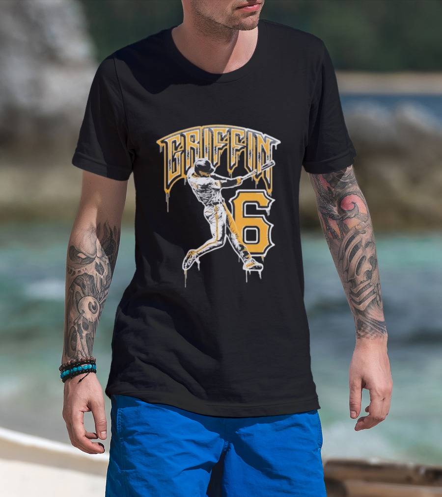Konnor Griffin 6 Pittsburgh Pirates Dynamic Swinging Player T-Shirt