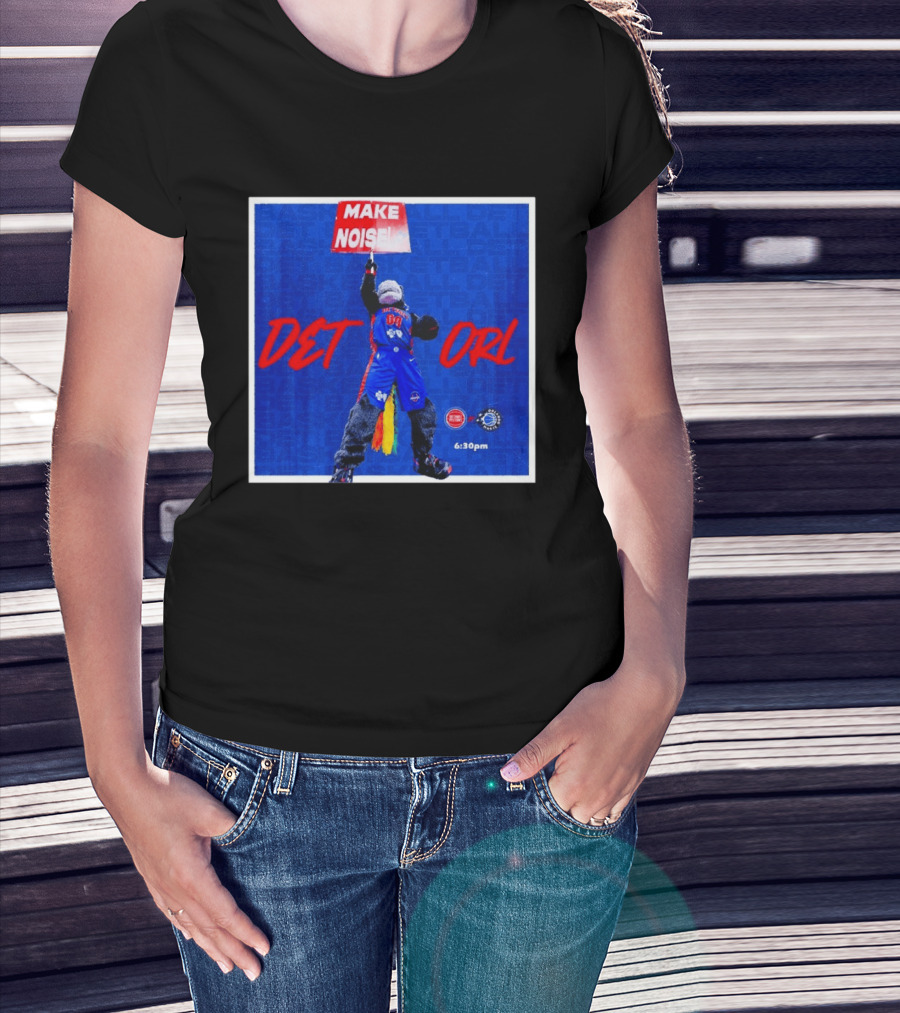 Make Noise DET Vs ORL Basketball 6:30pm Event Promotion T-Shirt