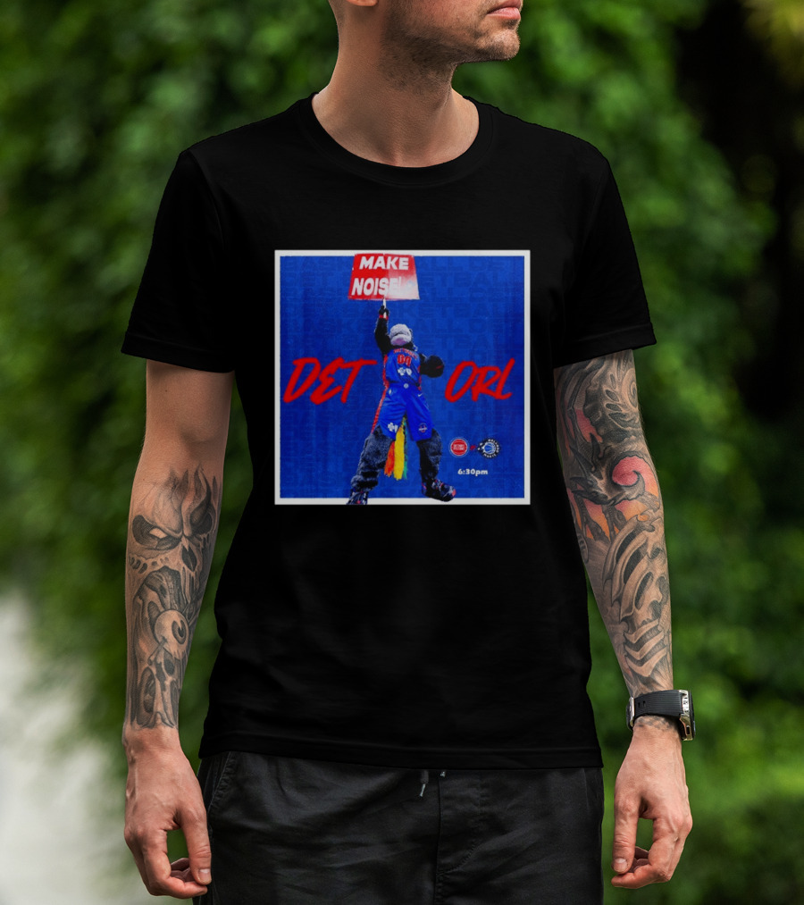 Make Noise DET Vs ORL Basketball 6:30pm Event Promotion T-Shirt