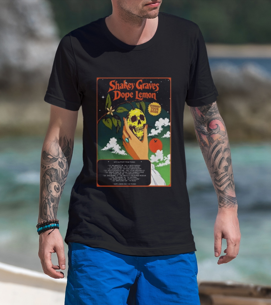 Shakey Graves Dope Lemon Summer Tour 2026 With Texino Support T-Shirt
