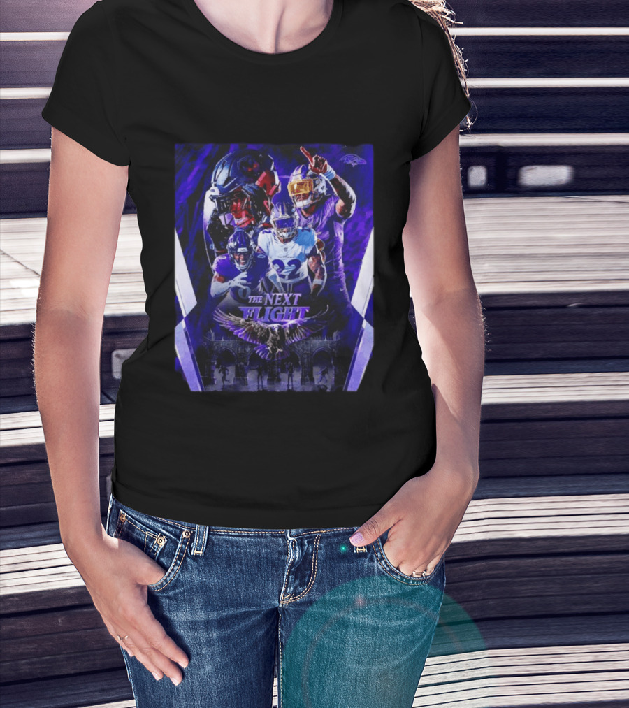 The Next Flight Baltimore Ravens 2026 Season NFL Team Players Ravens Fans T-Shirt