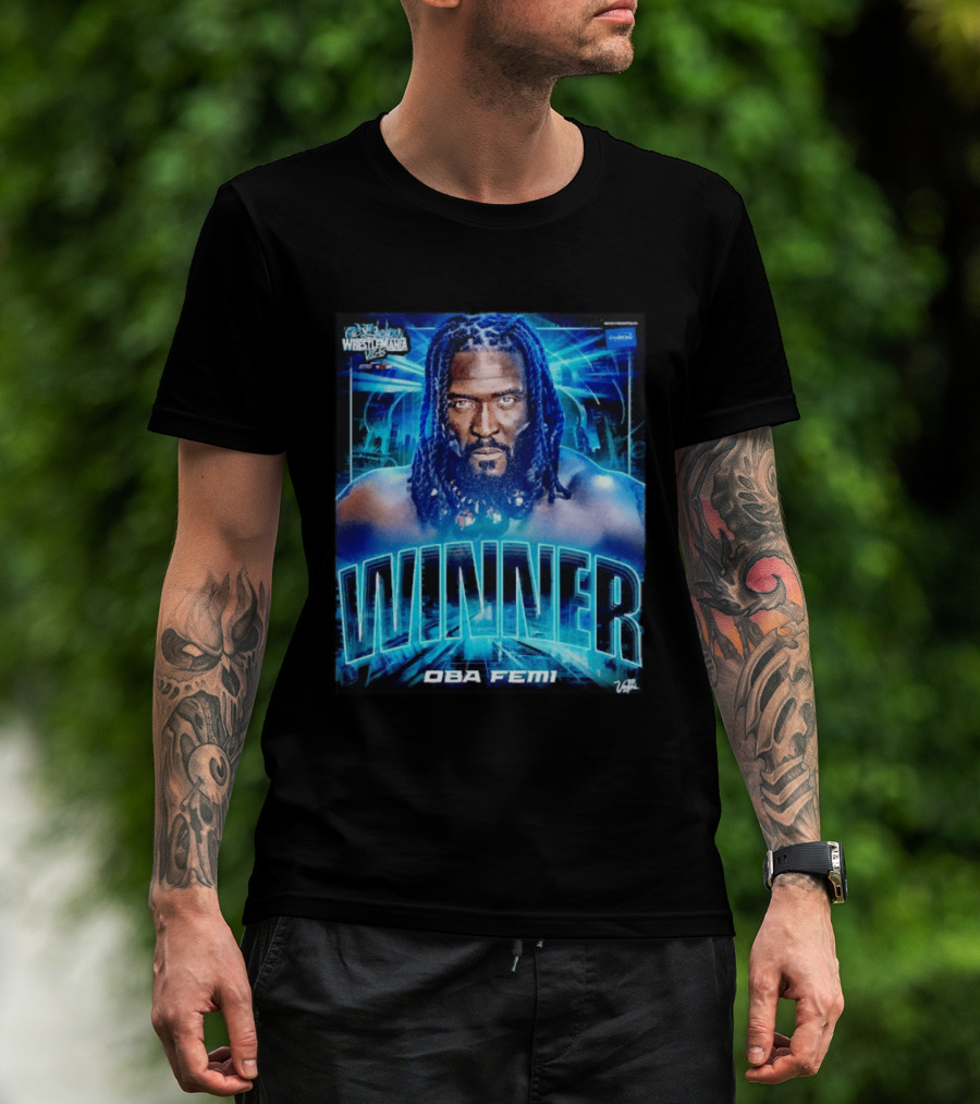 Winner WWE Superstar Oba Femi WrestleMania 42 Vegas Victory T-Shirt