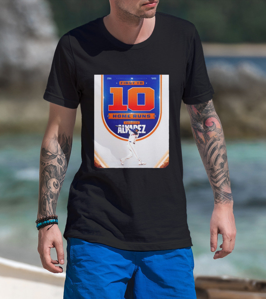 Yordan Alvarez First To 10 Home Runs Houston Astros MLB T-Shirt