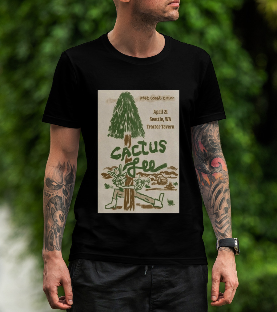 West Coast Tour Cactus Lee Seattle WA Tractor Tavern April 21 2026 T-Shirt