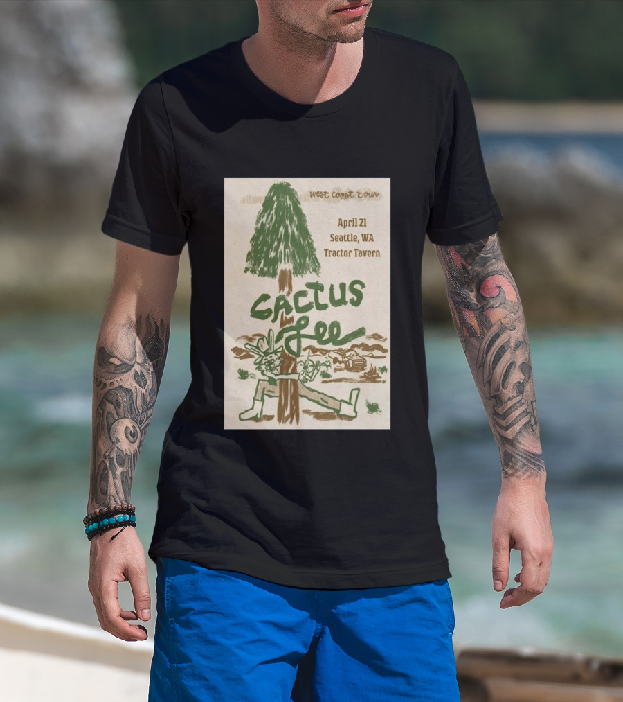West Coast Tour Cactus Lee Seattle WA Tractor Tavern April 21 2026 T-Shirt