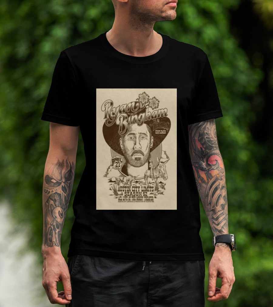Ryan Bingham With The Texas Gentlemen Austin City Limits Season 52 April 21 2026 Moody Theater T-Shirt