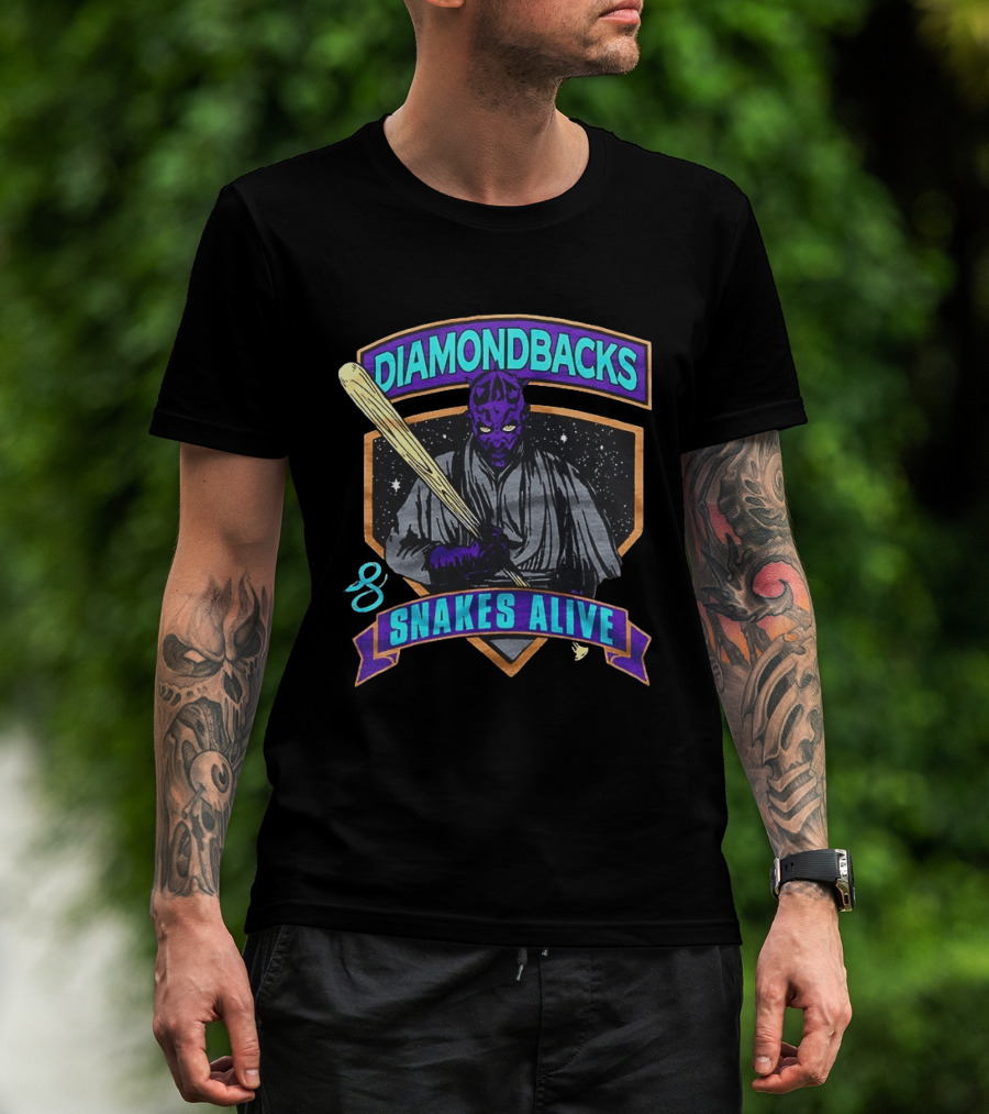 Diamondbacks Snakes Alive Baseball Jedi Warrior T-Shirt