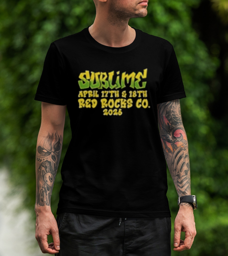 Sublime April 17th & 18th Red Rocks CO 2026 T-Shirt