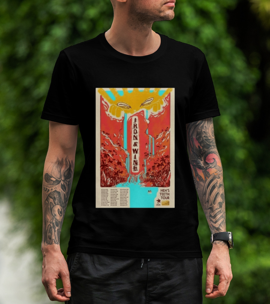 Iron And Wine Hens Teeth Tour 2026 Vintage Style Concert T-Shirt