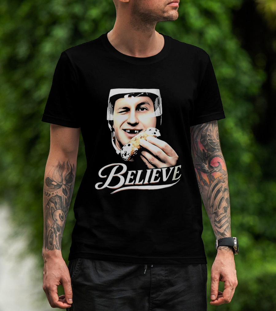 Believe Jack Hughes Big Head Philadelphia Flyers NHL T-Shirt