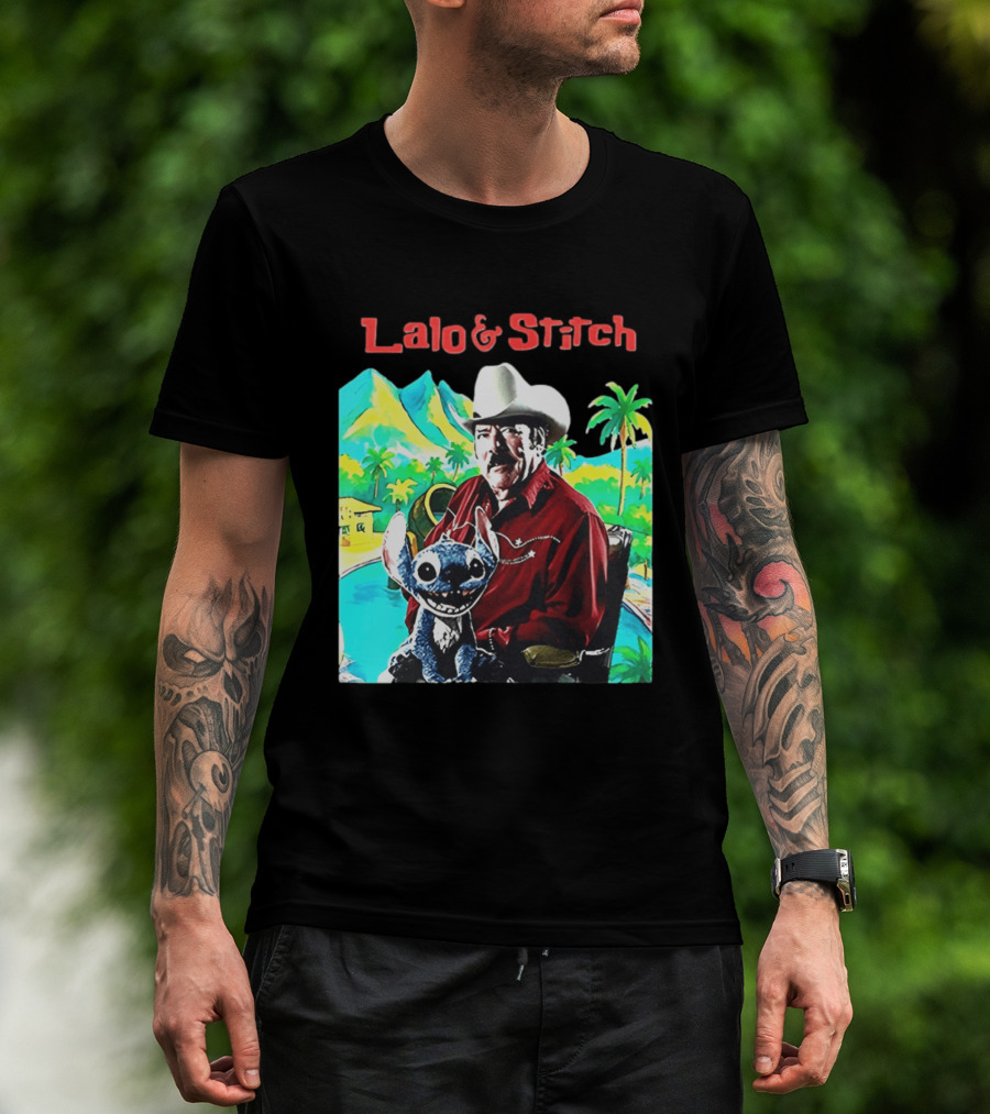 Lalo And Stitch Cowboy Hat Tropical T-Shirt