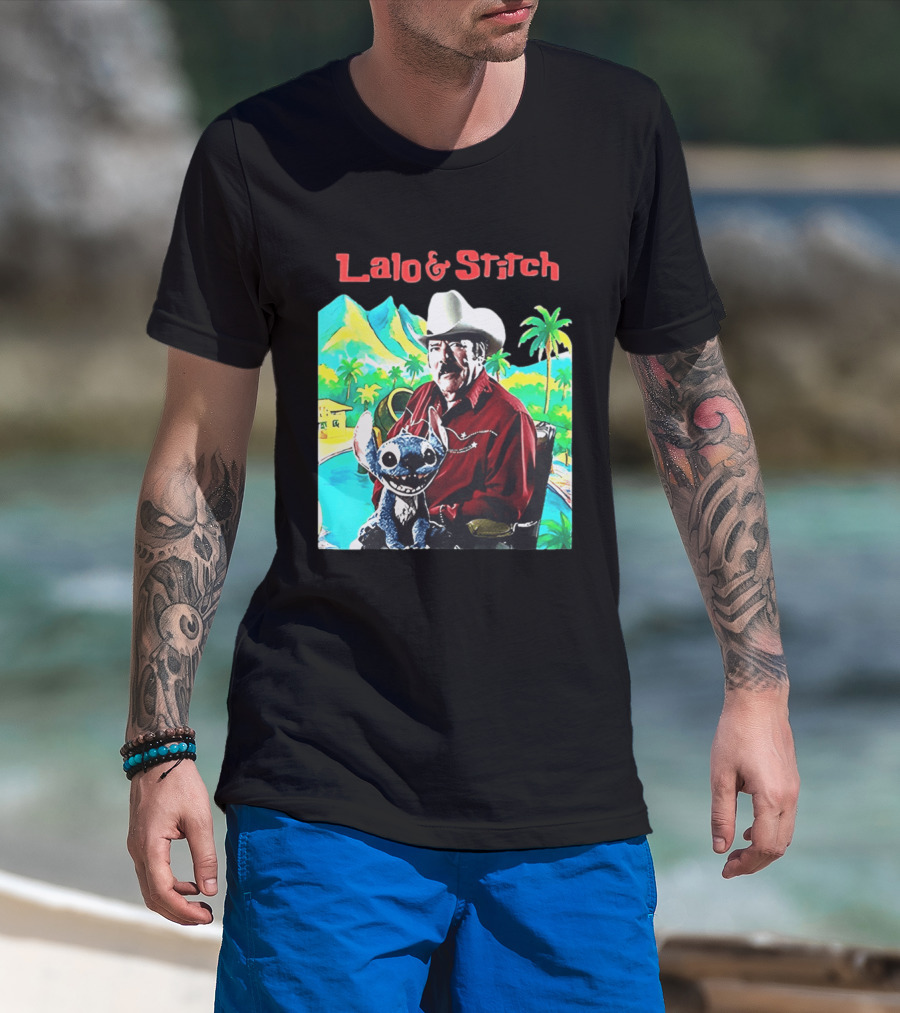 Lalo And Stitch Cowboy Hat Tropical T-Shirt