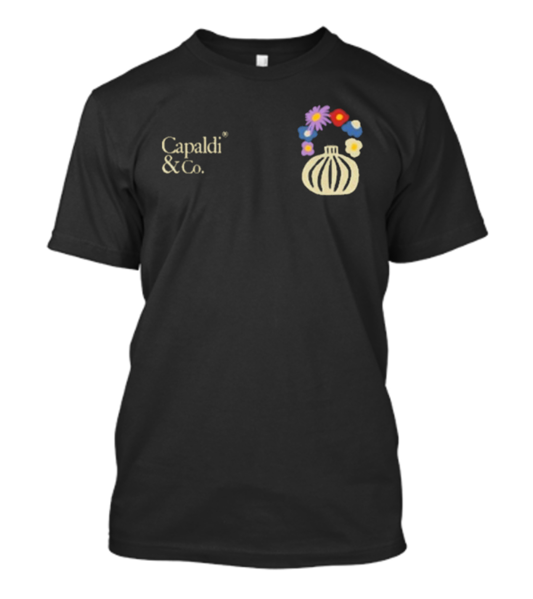 Capaldi & Co Flower Pot Colorful Blooms T-Shirt