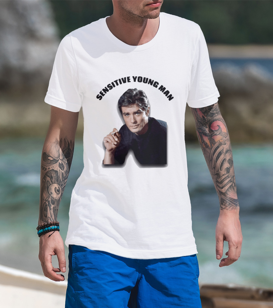 Sensitive Young Man Iconic Actor Cigarette T-Shirt