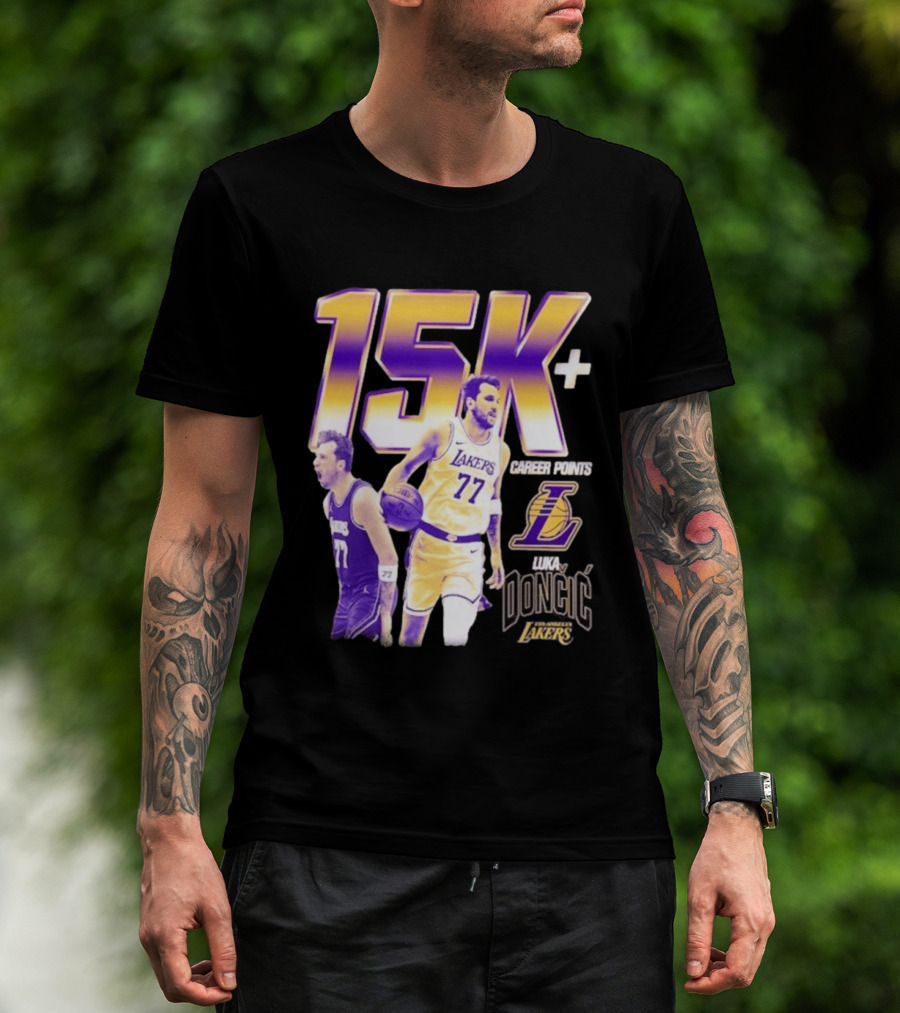 15K Career Points Luka Dončić Los Angeles Lakers T-Shirt