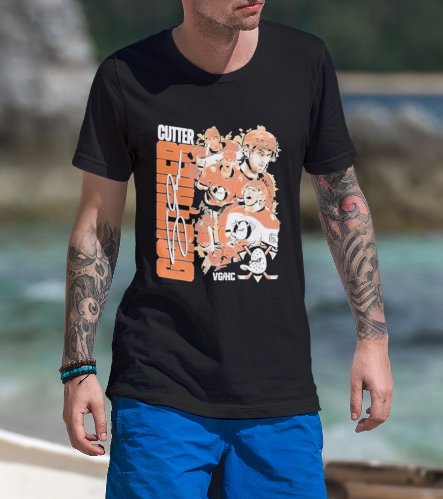 Anaheim Ducks Cutter The Sniper Hockey Collage 2026 T-Shirt