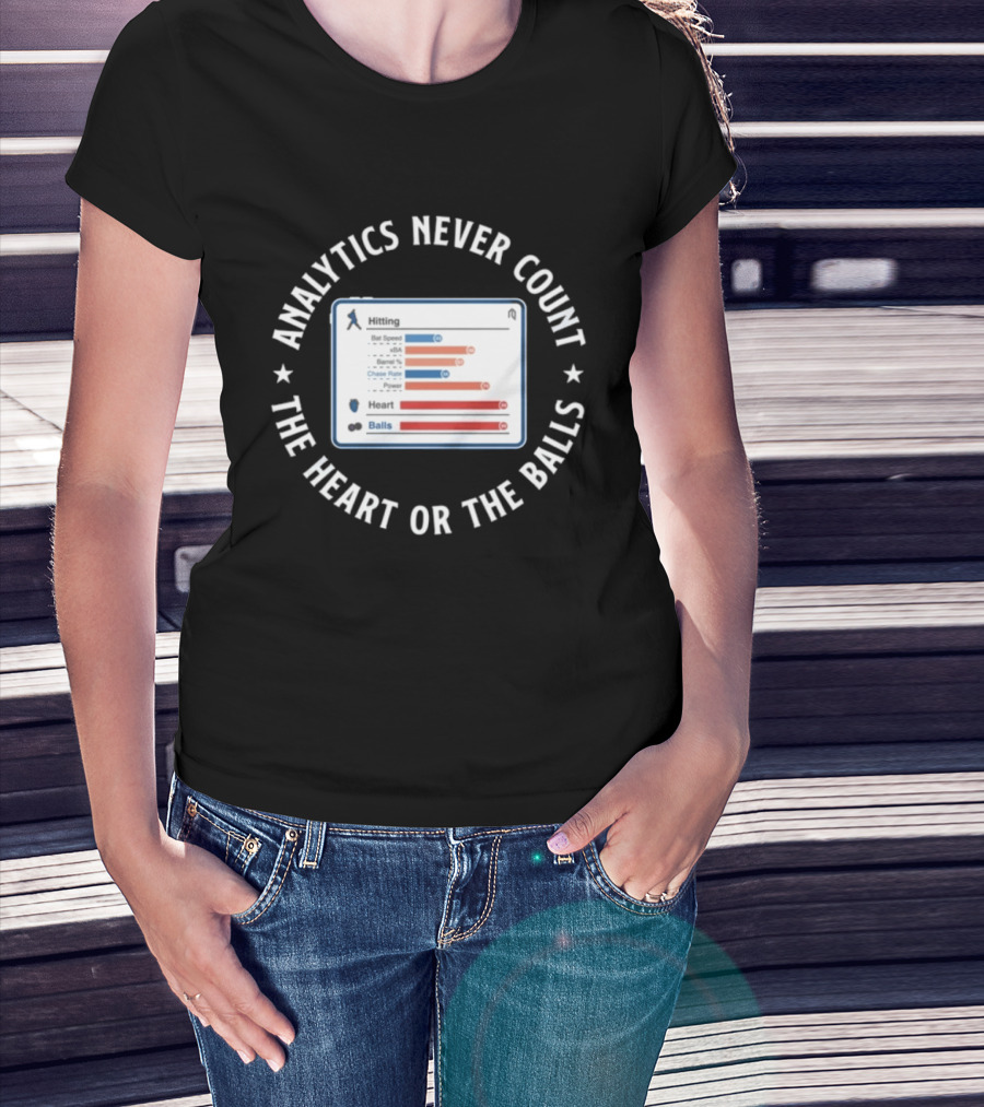 Analytics Never Count The Heart Or The Balls Chase Rate Statistics T-Shirt