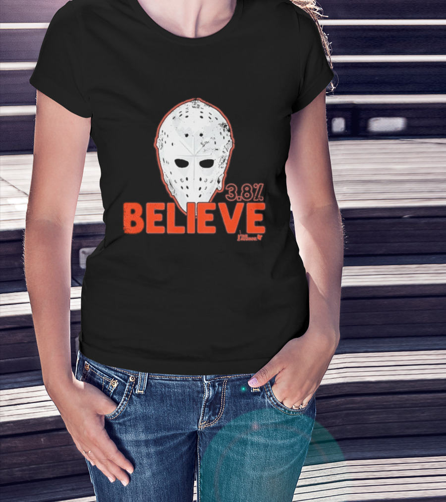 Bernie Parent Believe 33 Mask Philadelphia Hockey Legend T-Shirt