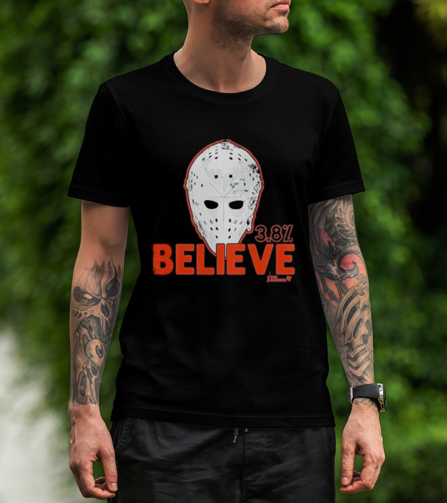 Bernie Parent Believe 33 Mask Philadelphia Hockey Legend T-Shirt