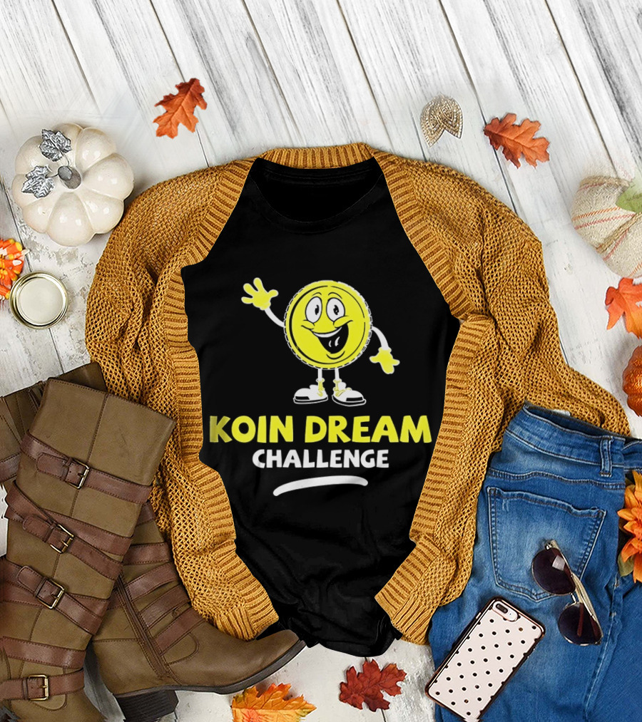 Koin Dream Challenge Smiling Coin Character with Sneakers T-Shirt
