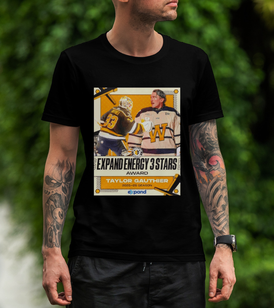 Pittsburgh Penguins Expand Energy 3 Stars Award Taylor Gauthier 2025 26 Season T-Shirt