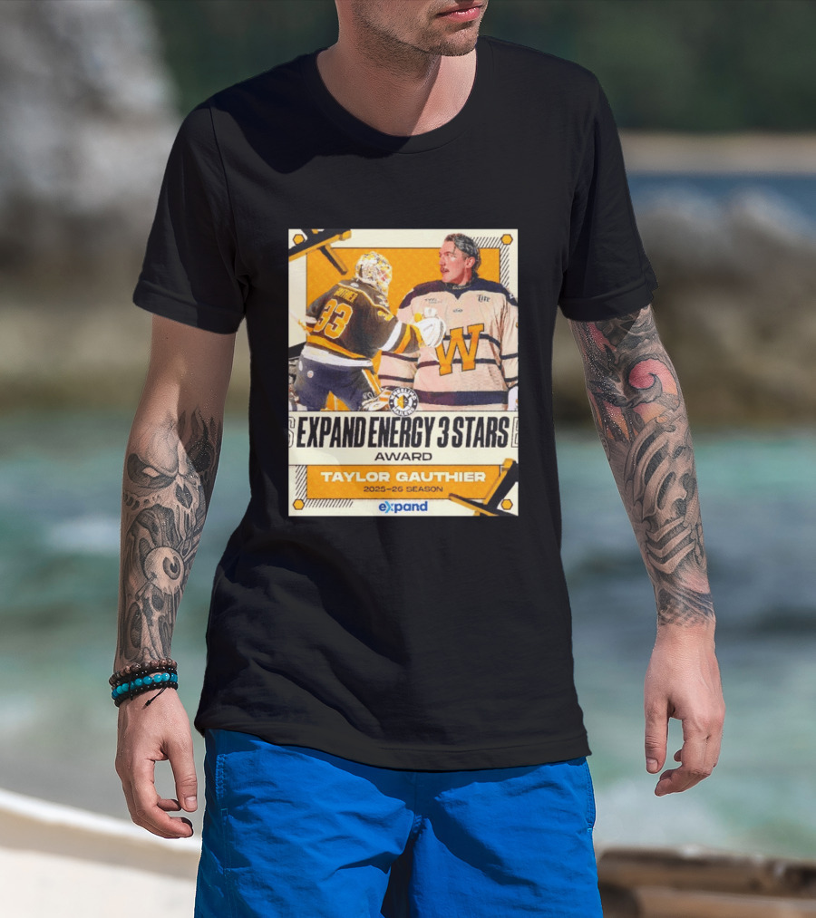 Pittsburgh Penguins Expand Energy 3 Stars Award Taylor Gauthier 2025 26 Season T-Shirt