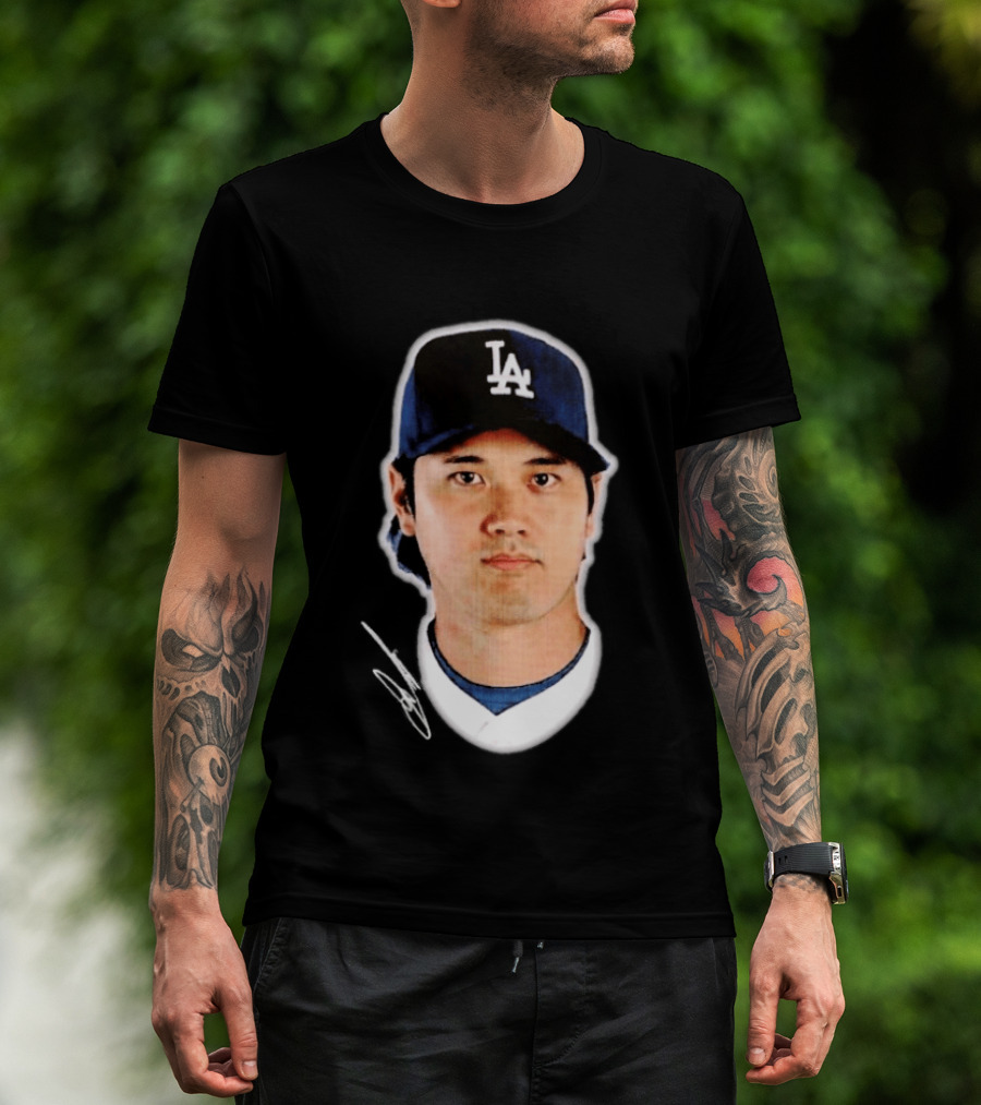 Los Angeles Dodgers Shohei Ohtani Headliner Authentic Baseball Fan Gear T-Shirt