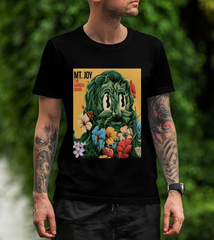 MT Joy The Garden Mann Album Floral Face T-Shirt