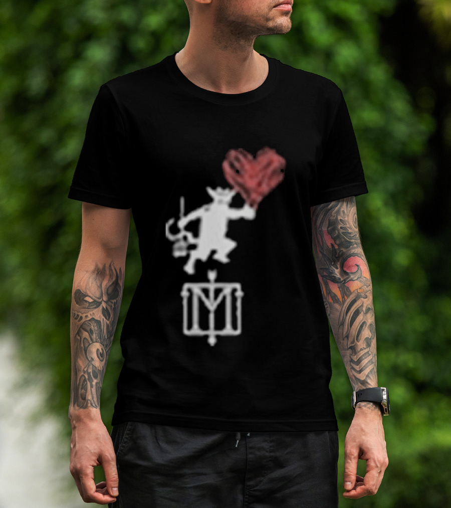 The Menzingers Heart Flame Devil Holding Heart T-Shirt