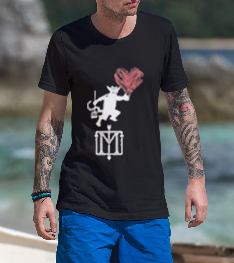 The Menzingers Heart Flame Devil Holding Heart T-Shirt