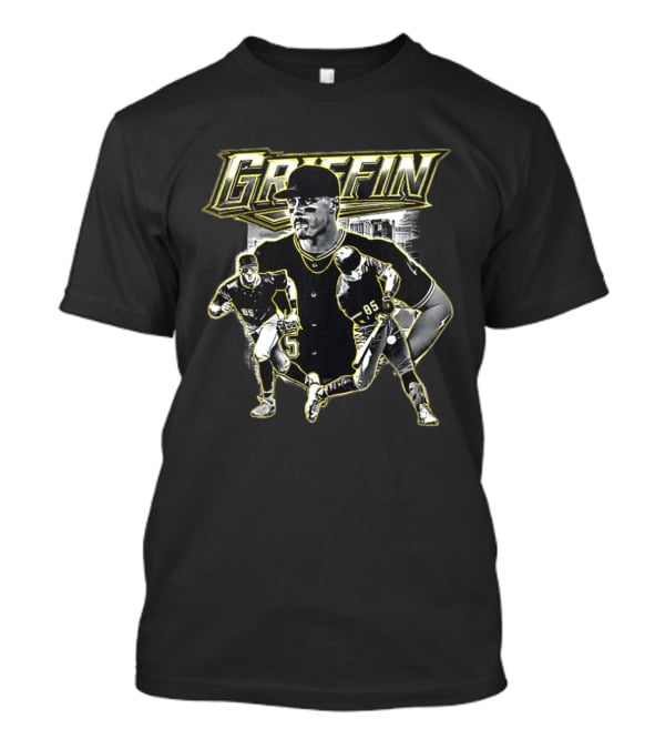 Griffin Pittsburgh Baseball Player 85 Black And Yellow T-Shirt