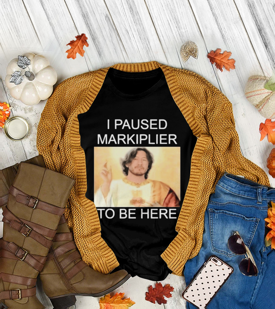 I Paused Markiplier To Be Here Iconic Gamer Fan Meme T-Shirt