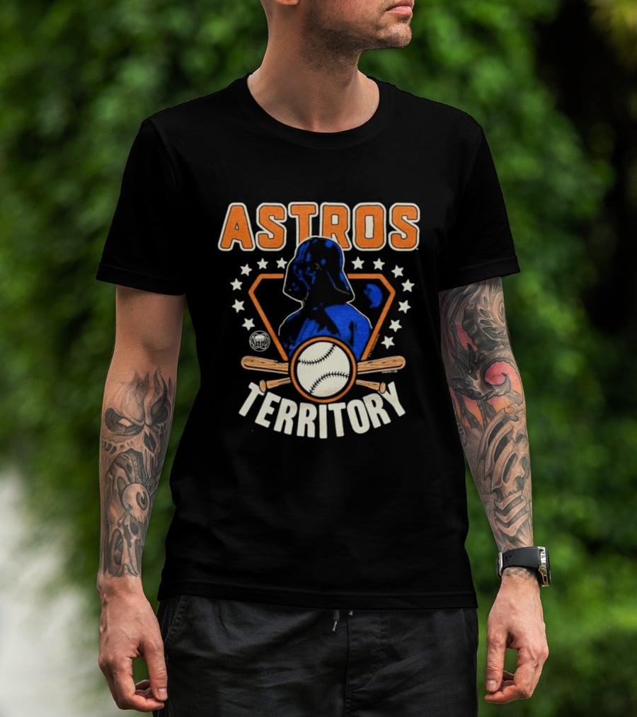Youth Houston Astros Territory Star Wars Collaboration With Baseball And Darth Vader T-Shirt