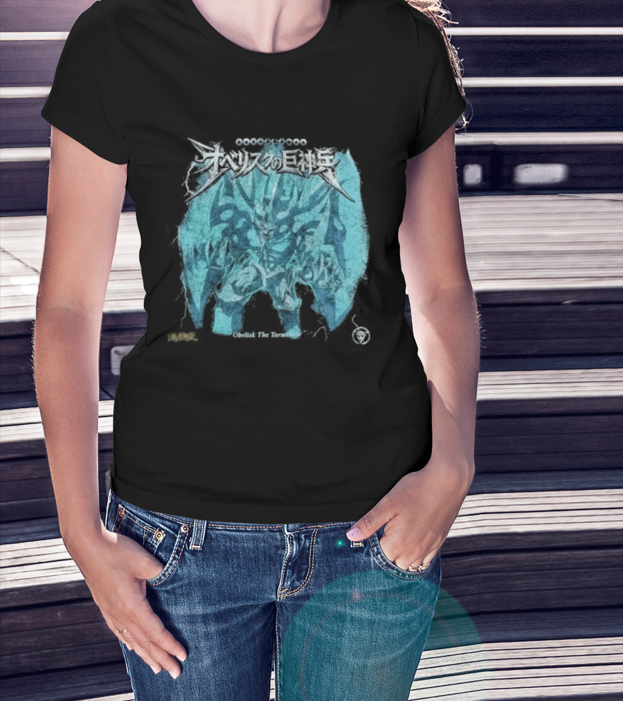 Yu Gi Oh Obelisk The Tormentor Blue Japanese Kanji T-Shirt