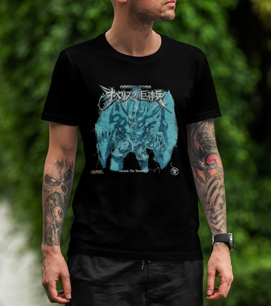 Yu Gi Oh Obelisk The Tormentor Blue Japanese Kanji T-Shirt