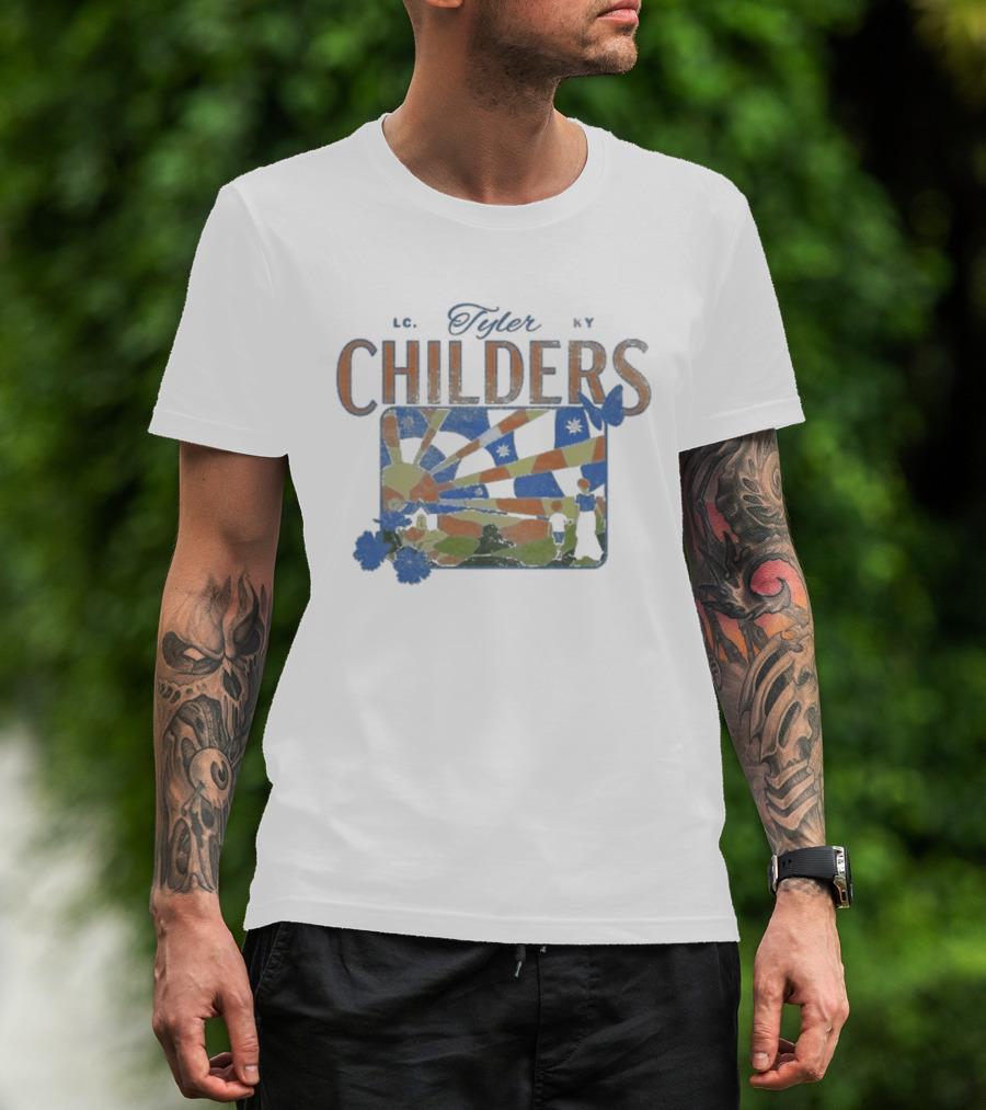 Tyler Childers Sunlit Stained Glass Old Country Church T-Shirt