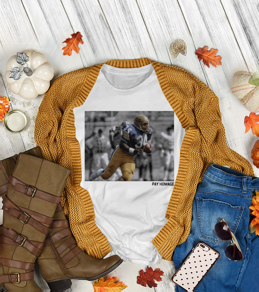 Pitt Panthers Craig Ironhead Heyward Pay Homage Sports Legend 34 T-Shirt