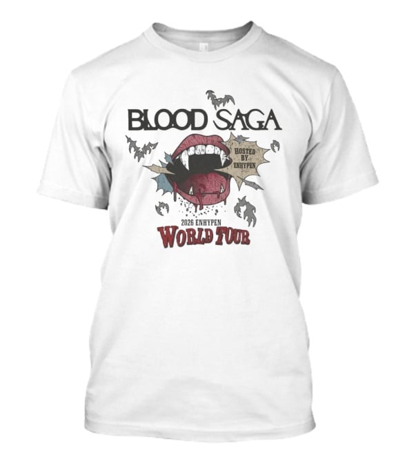 Blood Saga 2023 Hosted By Enhypen World Tour T-Shirt