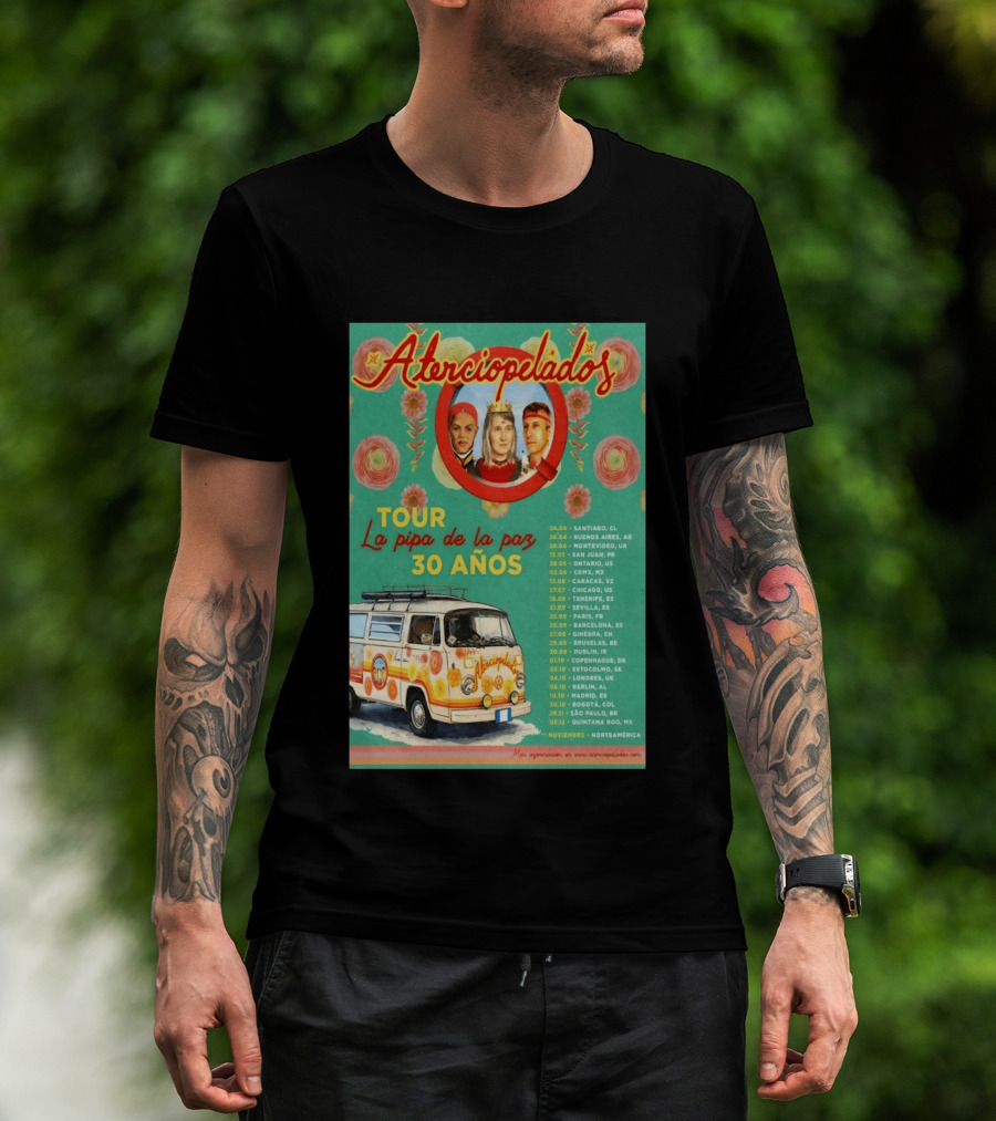 Aterciopelados Tour La Pipa De La Paz 30 Años 2026 Concert Dates And Locations T-Shirt