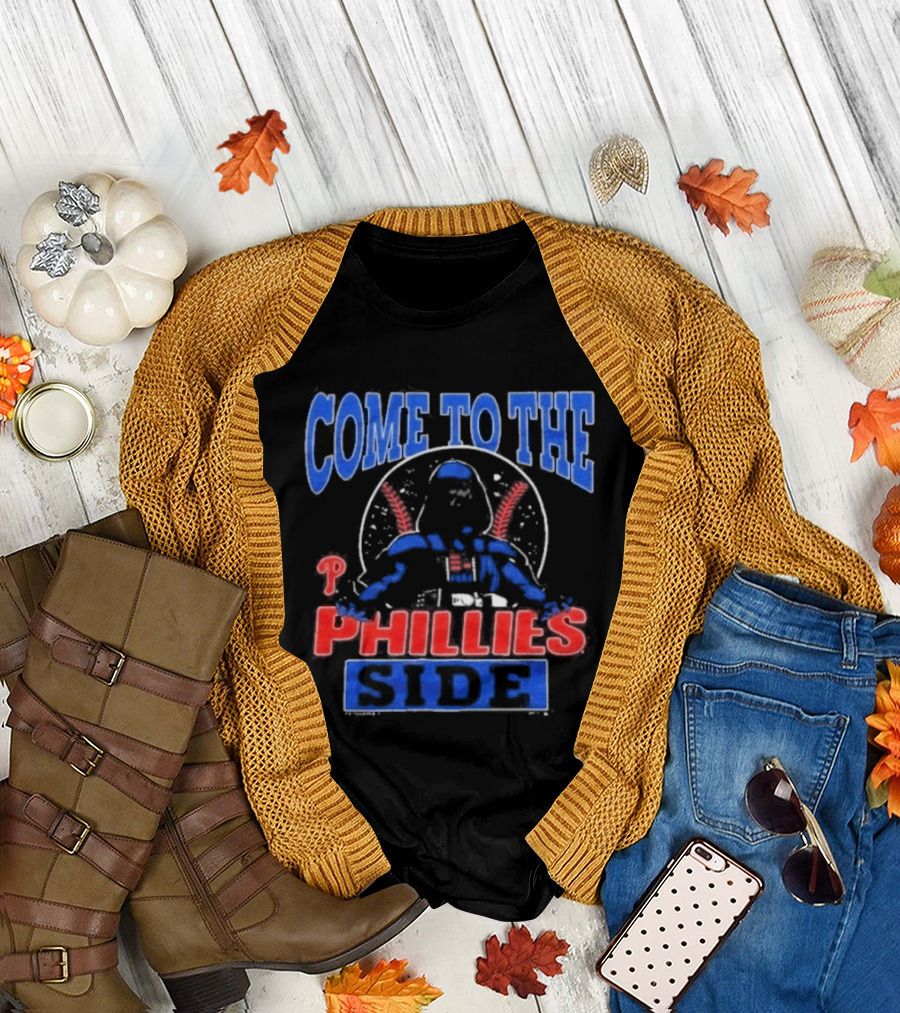 Philadelphia Phillies Come To The Dark Side Star Wars Mashup T-Shirt
