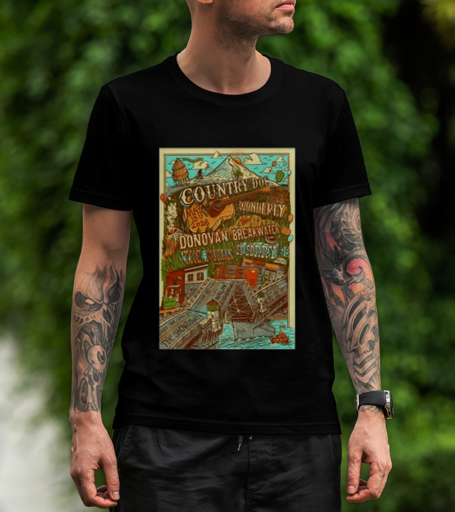 Country Doc May 15 2026 Portland OR Wonderly Donovan Breakwater 4 Solo Sorry The Showman T-Shirt